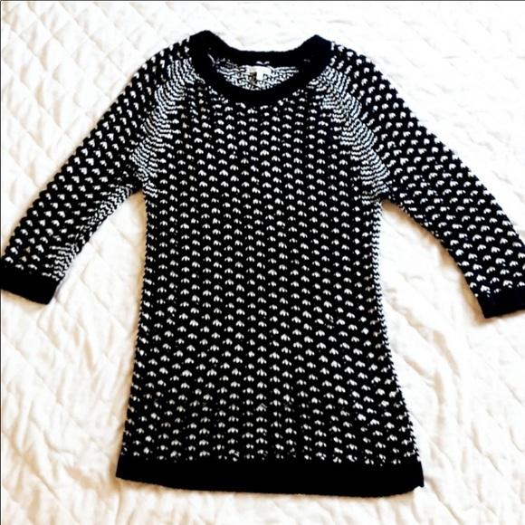 Black & White Knitted Sweater Dress by CK - Picture 2 of 7
